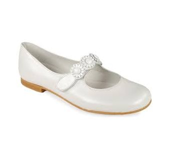 zapato comunion blanco FLOR