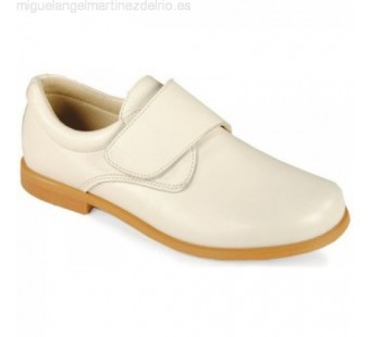 zapato comunion velcro beige