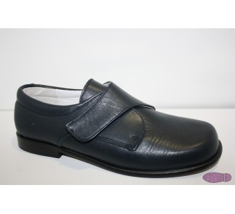 Zapato ceremonia velcro marino